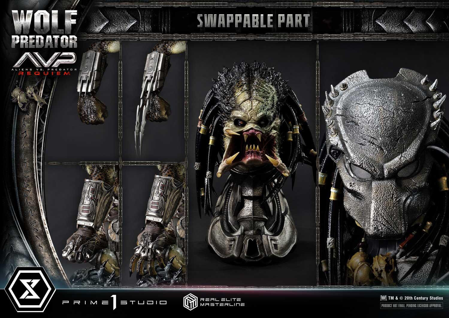 Aliens Vs Predator: Requiem - Alien Warrior - Wolf Predator - Real Elite Masterline  (REMAVP-01DX) - 1/3 - DX Version (Prime 1 Studio) photo 81
