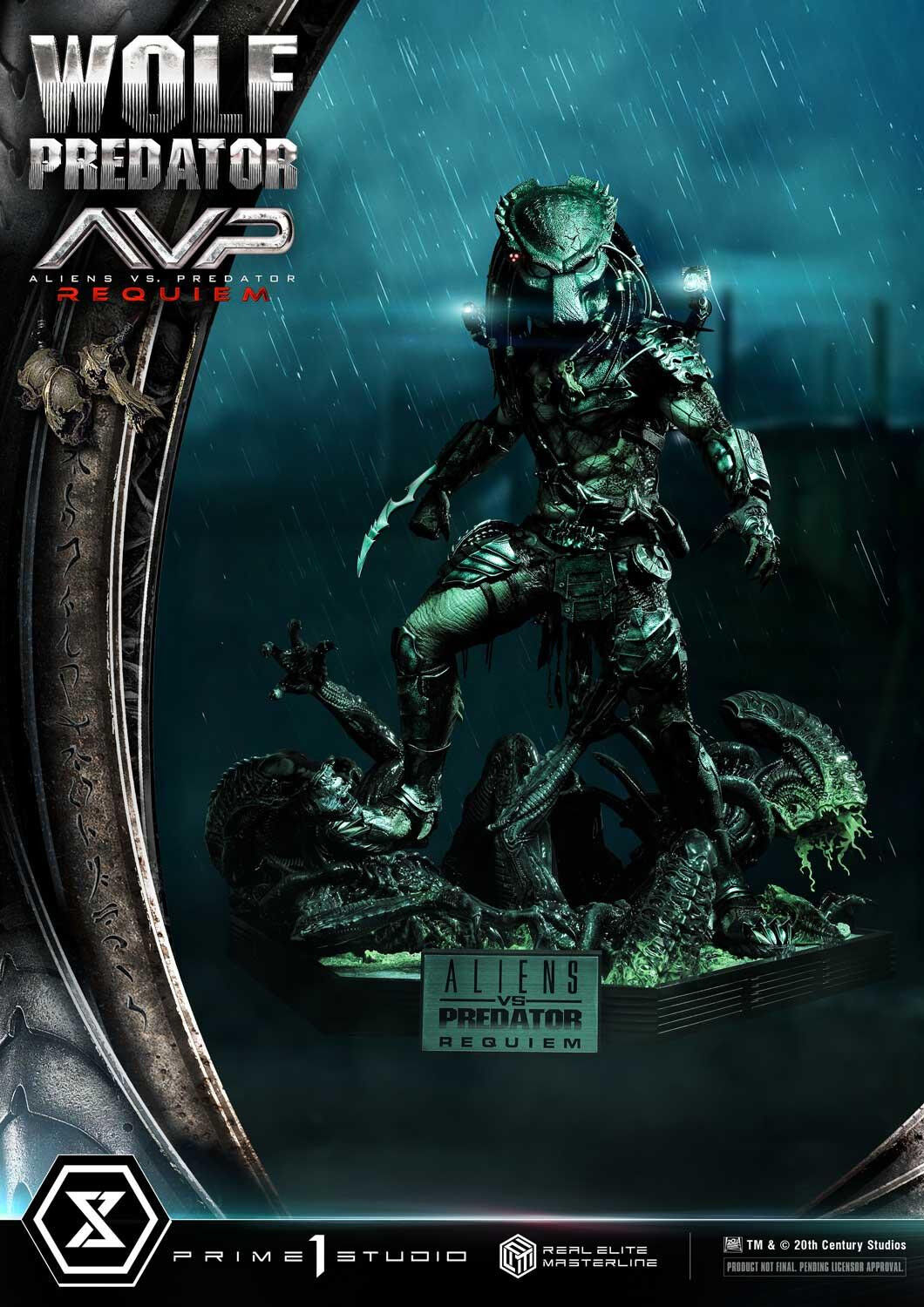 Aliens Vs Predator: Requiem - Alien Warrior - Wolf Predator - Real Elite Masterline  (REMAVP-01DX) - 1/3 - DX Version (Prime 1 Studio) photo 84