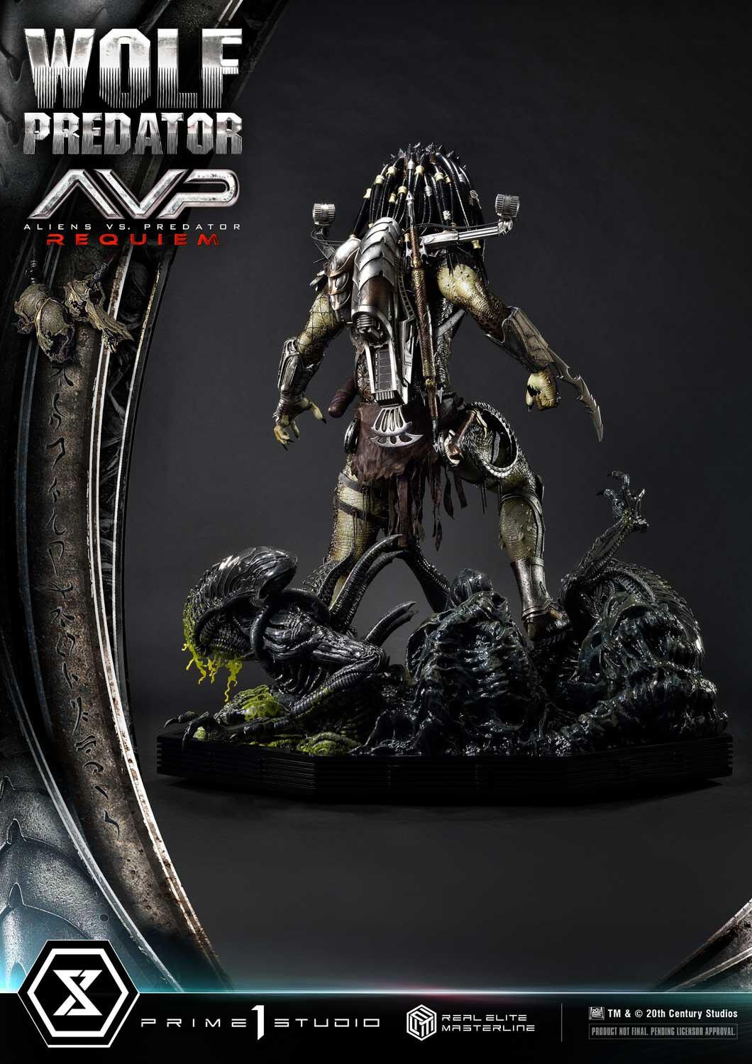 Aliens Vs Predator: Requiem - Alien Warrior - Wolf Predator - Real Elite Masterline  (REMAVP-01DX) - 1/3 - DX Version (Prime 1 Studio) photo 86