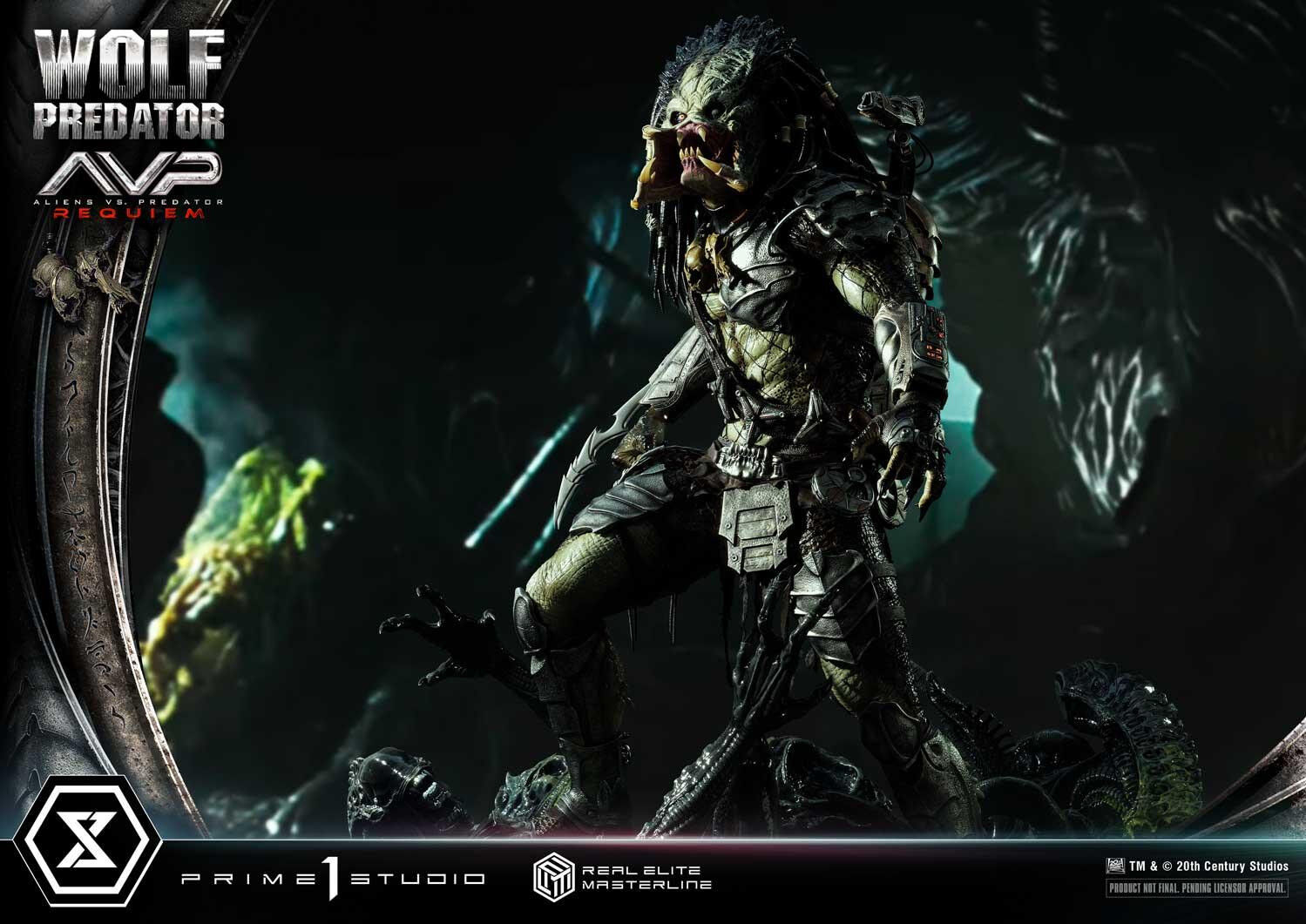 Aliens Vs Predator: Requiem - Alien Warrior - Wolf Predator - Real Elite Masterline  (REMAVP-01DX) - 1/3 - DX Version (Prime 1 Studio) photo 93