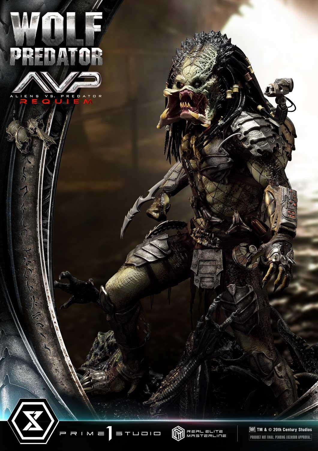 Aliens Vs Predator: Requiem - Alien Warrior - Wolf Predator - Real Elite Masterline  (REMAVP-01DX) - 1/3 - DX Version (Prime 1 Studio) photo 99