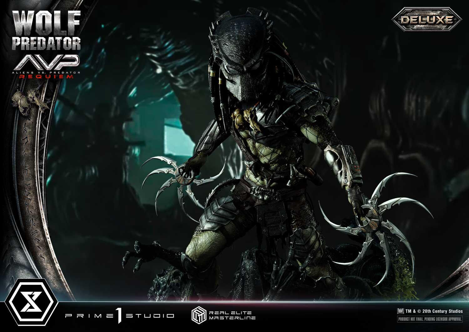 Aliens Vs Predator: Requiem - Alien Warrior - Wolf Predator - Real Elite Masterline (REMAVP-01DXS) - 1/3 - DX Bonus Version (Prime 1 Studio) photo 4