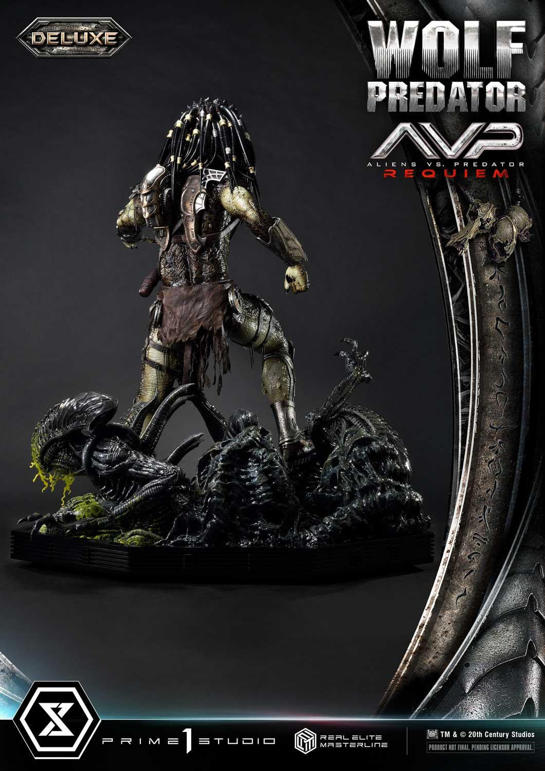 Aliens Vs Predator: Requiem - Alien Warrior - Wolf Predator - Real Elite Masterline (REMAVP-01DXS) - 1/3 - DX Bonus Version (Prime 1 Studio) photo 7
