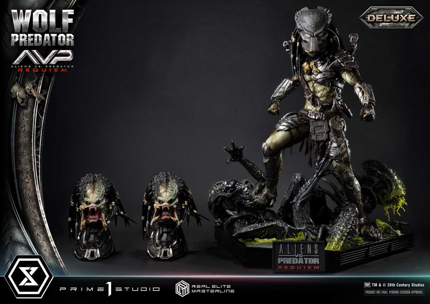 Aliens Vs Predator: Requiem - Alien Warrior - Wolf Predator - Real Elite Masterline (REMAVP-01DXS) - 1/3 - DX Bonus Version (Prime 1 Studio) photo 20