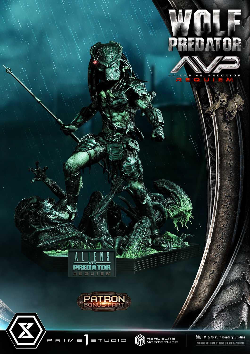 Aliens Vs Predator: Requiem - Alien Warrior - Wolf Predator - Real Elite Masterline (REMAVP-01DXS) - 1/3 - DX Bonus Version (Prime 1 Studio) photo 31