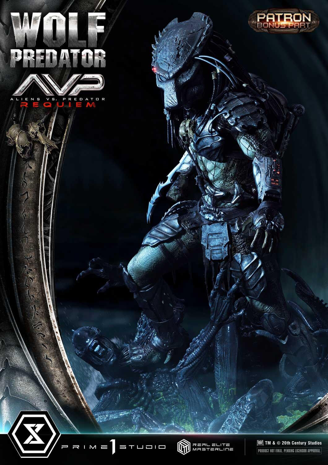 Aliens Vs Predator: Requiem - Alien Warrior - Wolf Predator - Real Elite Masterline (REMAVP-01DXS) - 1/3 - DX Bonus Version (Prime 1 Studio) photo 32