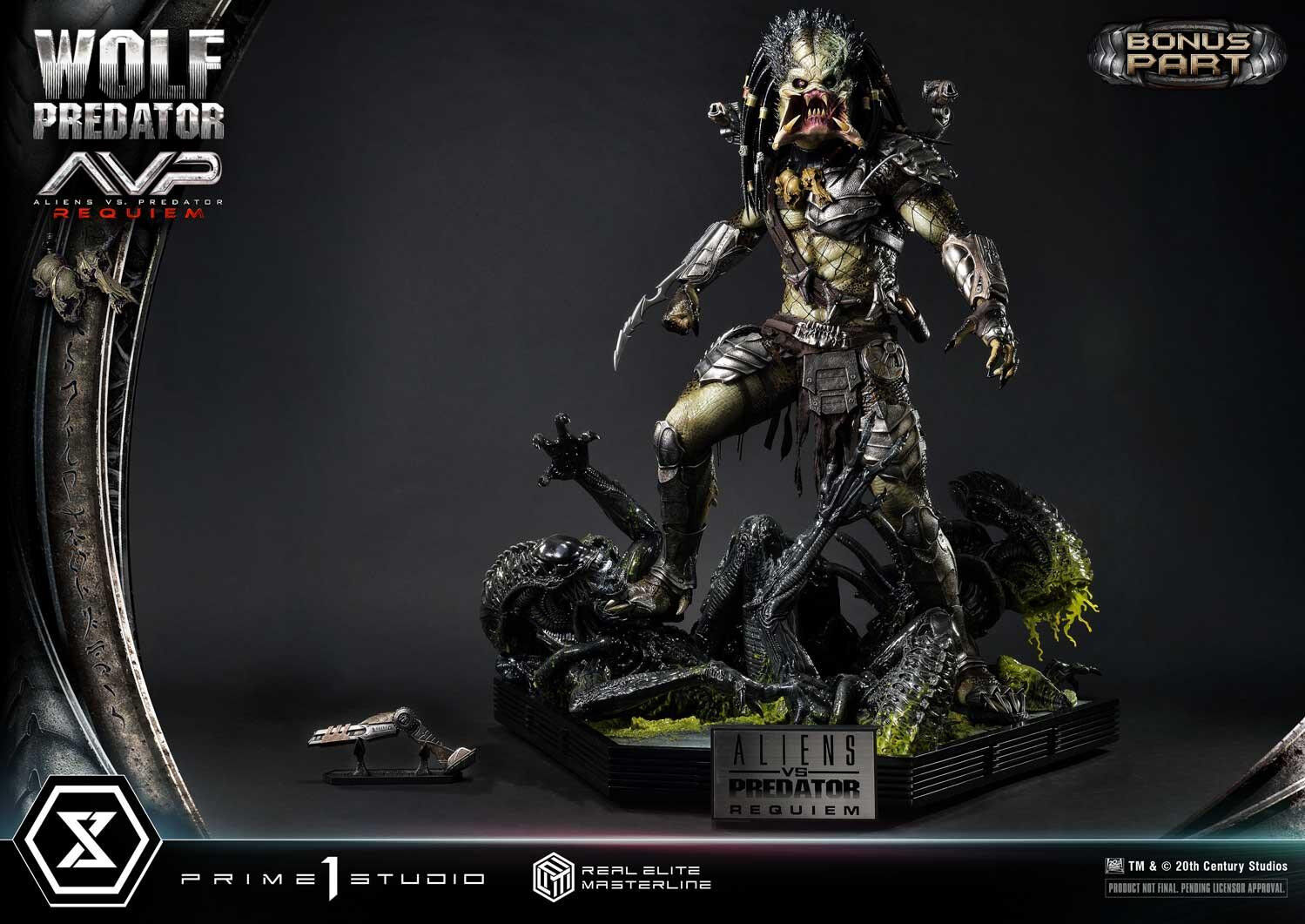 Aliens Vs Predator: Requiem - Alien Warrior - Wolf Predator - Real Elite Masterline (REMAVP-01DXS) - 1/3 - DX Bonus Version (Prime 1 Studio) photo 33