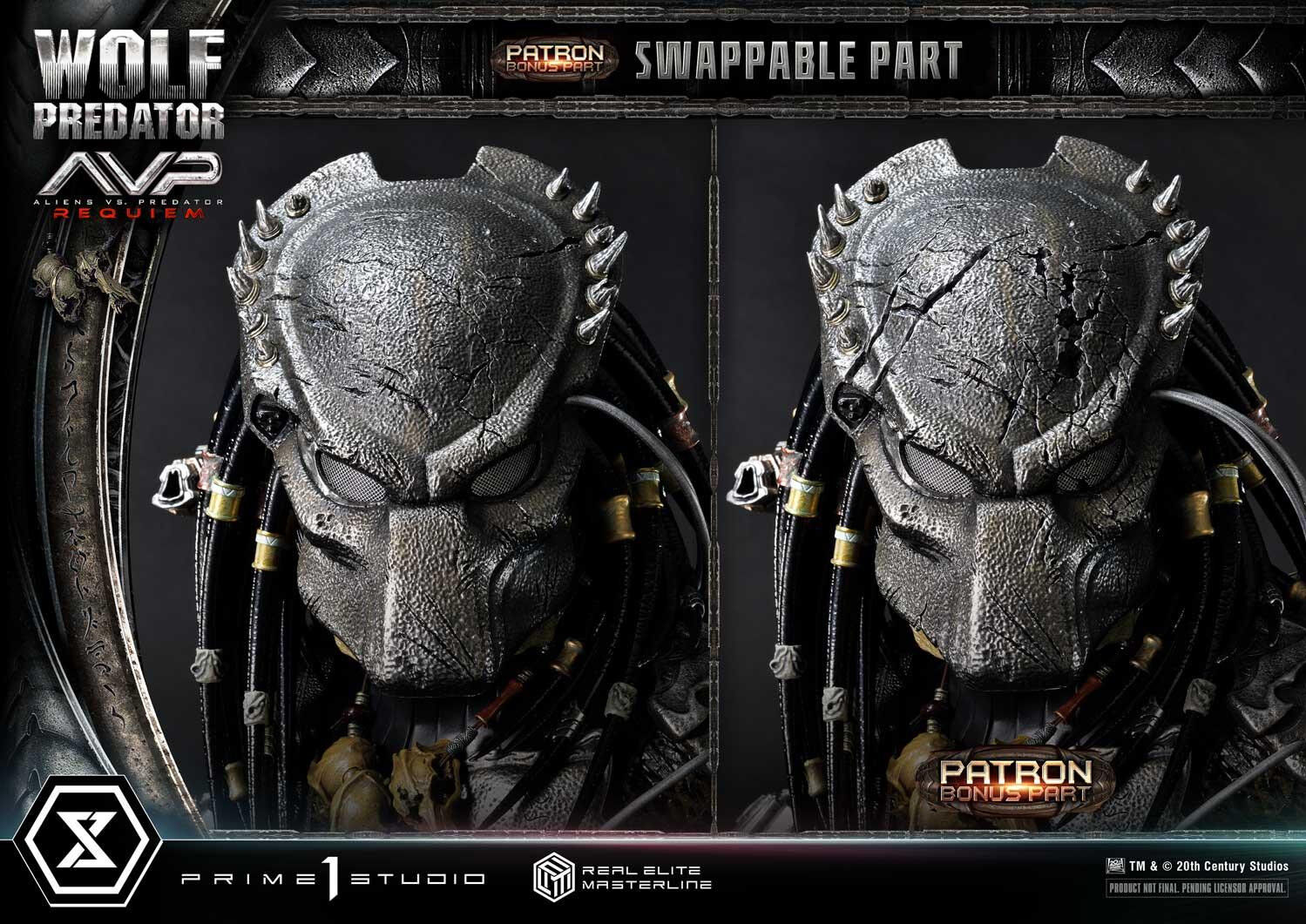 Aliens Vs Predator: Requiem - Alien Warrior - Wolf Predator - Real Elite Masterline (REMAVP-01DXS) - 1/3 - DX Bonus Version (Prime 1 Studio) photo 38