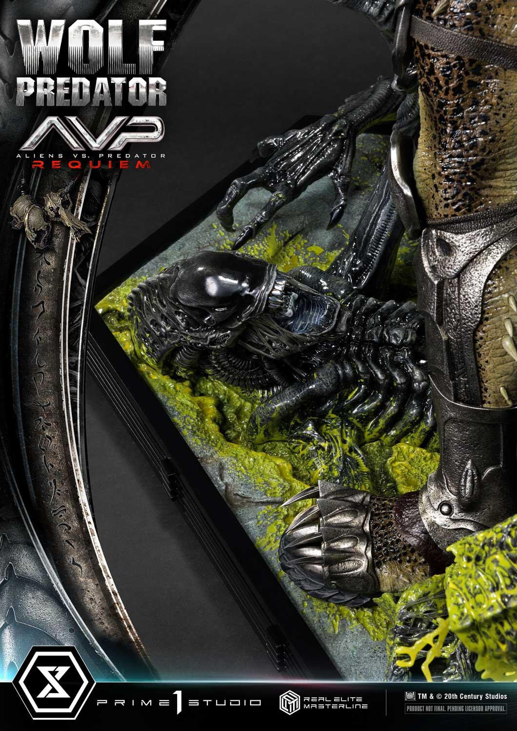 Aliens Vs Predator: Requiem - Alien Warrior - Wolf Predator - Real Elite Masterline (REMAVP-01DXS) - 1/3 - DX Bonus Version (Prime 1 Studio) photo 62