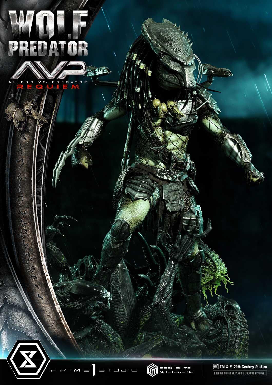 Aliens Vs Predator: Requiem - Alien Warrior - Wolf Predator - Real Elite Masterline (REMAVP-01DXS) - 1/3 - DX Bonus Version (Prime 1 Studio) photo 65