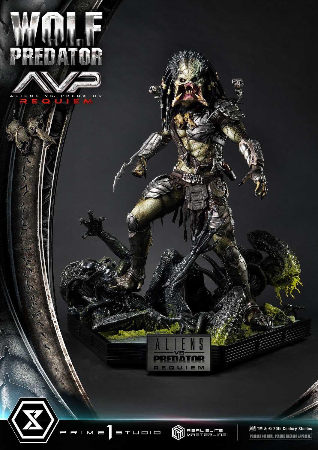 Aliens Vs Predator: Requiem - Alien Warrior - Wolf Predator - Real Elite Masterline (REMAVP-01DXS) - 1/3 - DX Bonus Version (Prime 1 Studio) photo 68