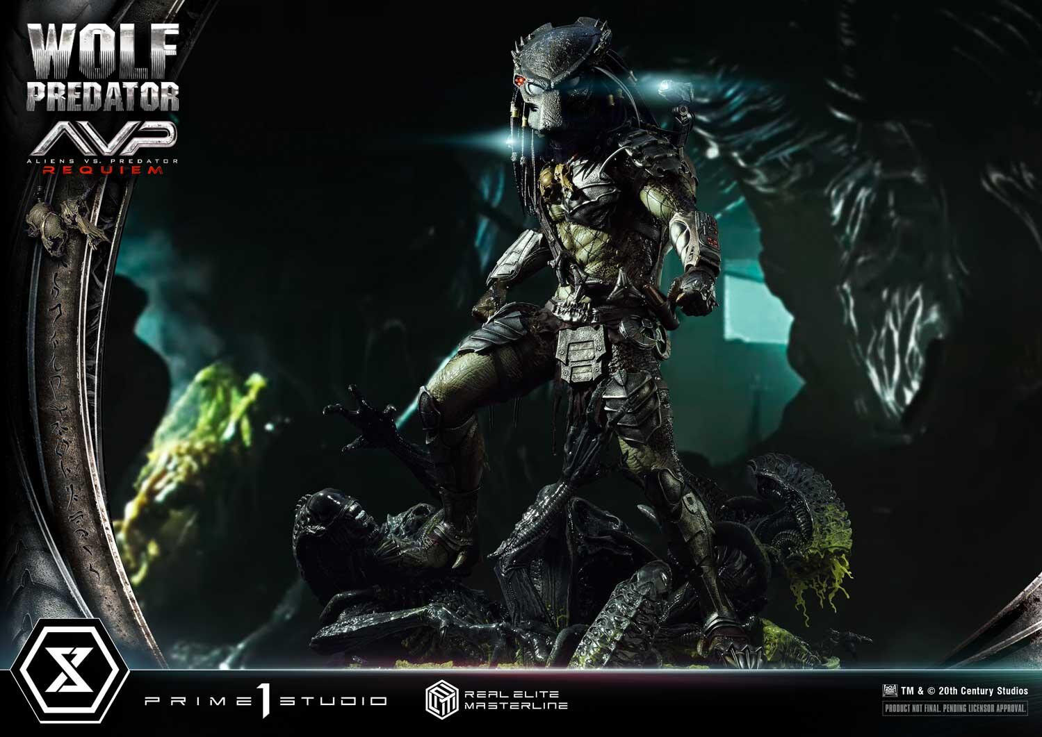 Aliens Vs Predator: Requiem - Alien Warrior - Wolf Predator - Real Elite Masterline (REMAVP-01DXS) - 1/3 - DX Bonus Version (Prime 1 Studio) photo 86