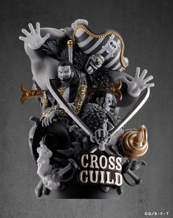One Piece - Douke no Buggy - Dracule Mihawk - Sir Crocodile - Puchirama DX - Log Box Re Birth 03 Cross Guild, Monochrome ver. (mastermind JAPAN, MegaHouse) photo 3