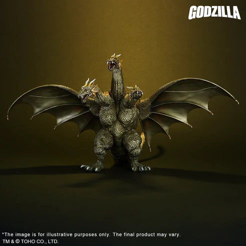 Gojira, Mothra, King Ghidorah Daikaijuu Soukougeki - King Ghidorah - Favorite Sculptors Line - Toho Daikaiju Series - King Ghidorah (2001) - Battle Color ver. (Plex, X-Plus)