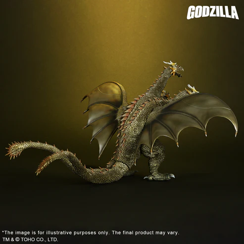Gojira, Mothra, King Ghidorah Daikaijuu Soukougeki - King Ghidorah - Favorite Sculptors Line - Toho Daikaiju Series - King Ghidorah (2001) - Battle Color ver. (Plex, X-Plus) photo 4