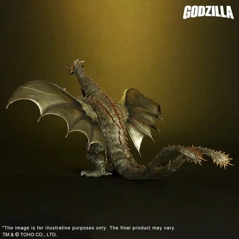 Gojira, Mothra, King Ghidorah Daikaijuu Soukougeki - King Ghidorah - Favorite Sculptors Line - Toho Daikaiju Series - King Ghidorah (2001) - Battle Color ver. (Plex, X-Plus) photo 6