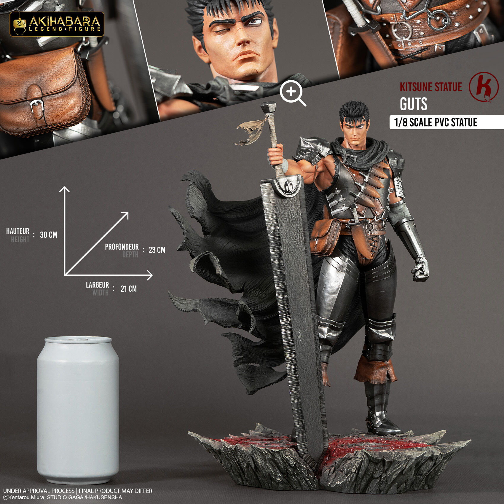 Berserk - Guts - Akihabara Legend Figure - 1/8 (Chibi Akihabara, Kitsune Statue) photo 5