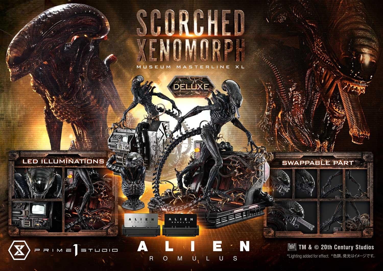 Alien: Romulus - Facehugger - Scorched Alien - Museum Masterline XL (MMXLAL-02DX) - 1/3 - DX Version (Prime 1 Studio) photo 9