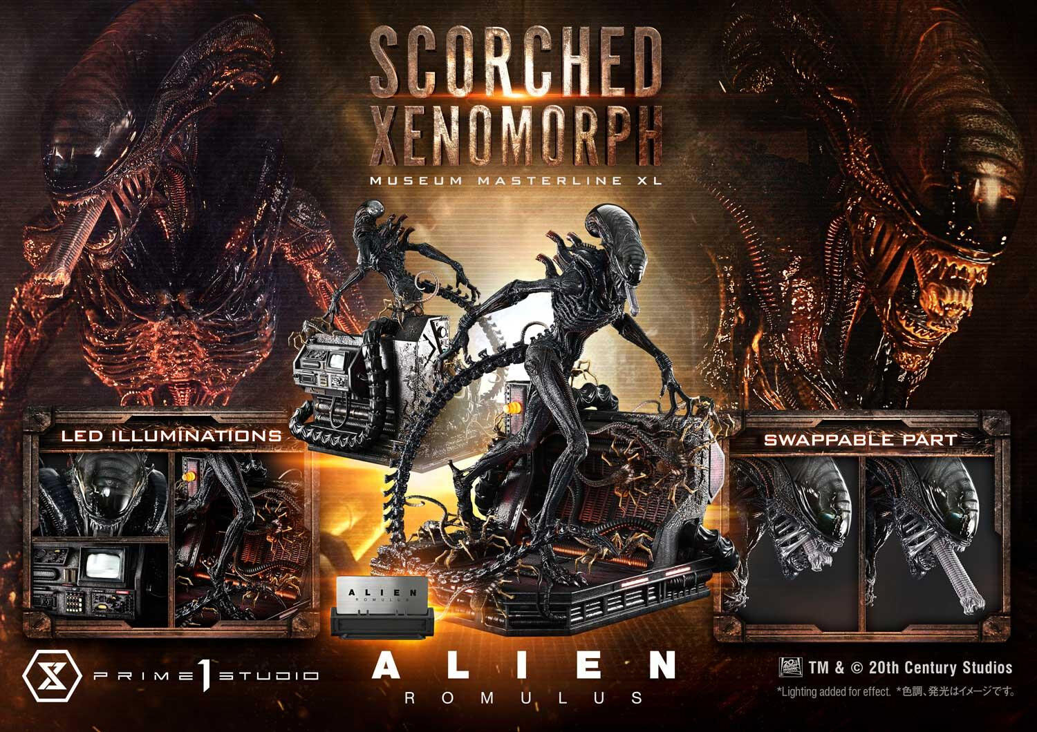 Alien: Romulus - Facehugger - Scorched Alien - Museum Masterline XL (MMXLAL-02DX) - 1/3 - DX Version (Prime 1 Studio) photo 65