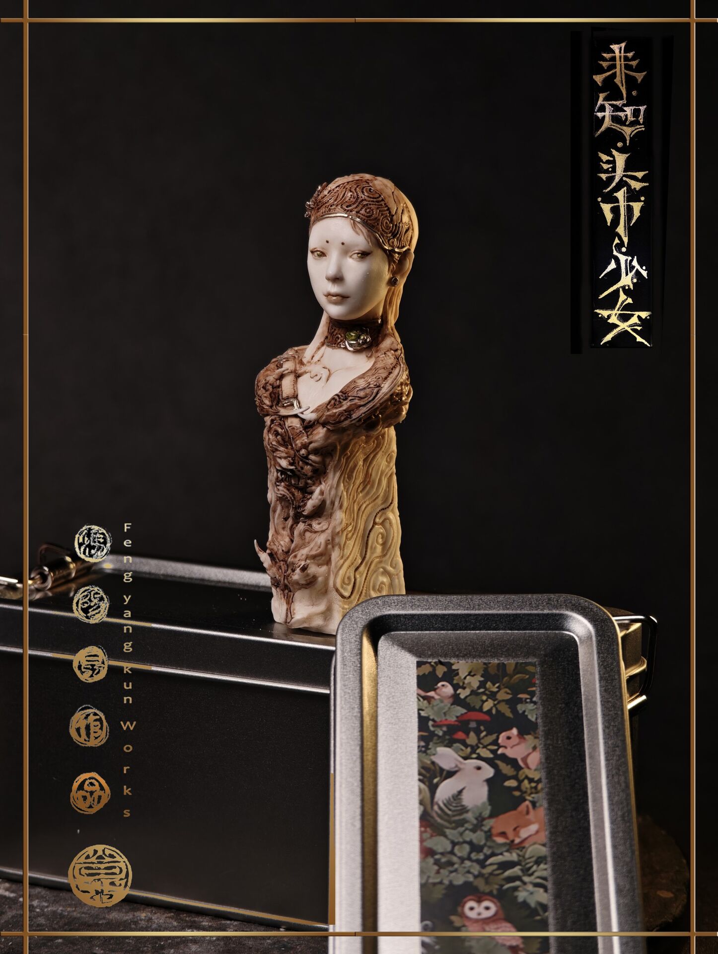 Original - Unknown. Girl with headscarf —— Antique version (Lep Studio) photo 6