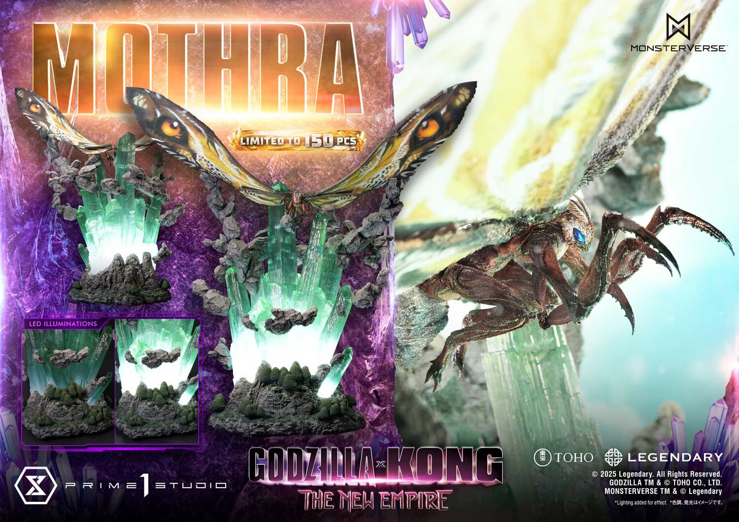 Godzilla x Kong: The New Empire - Mothra - Ultimate Diorama Masterline (UDMGXK-03S) - Bonus Version (Prime 1 Studio) photo 17
