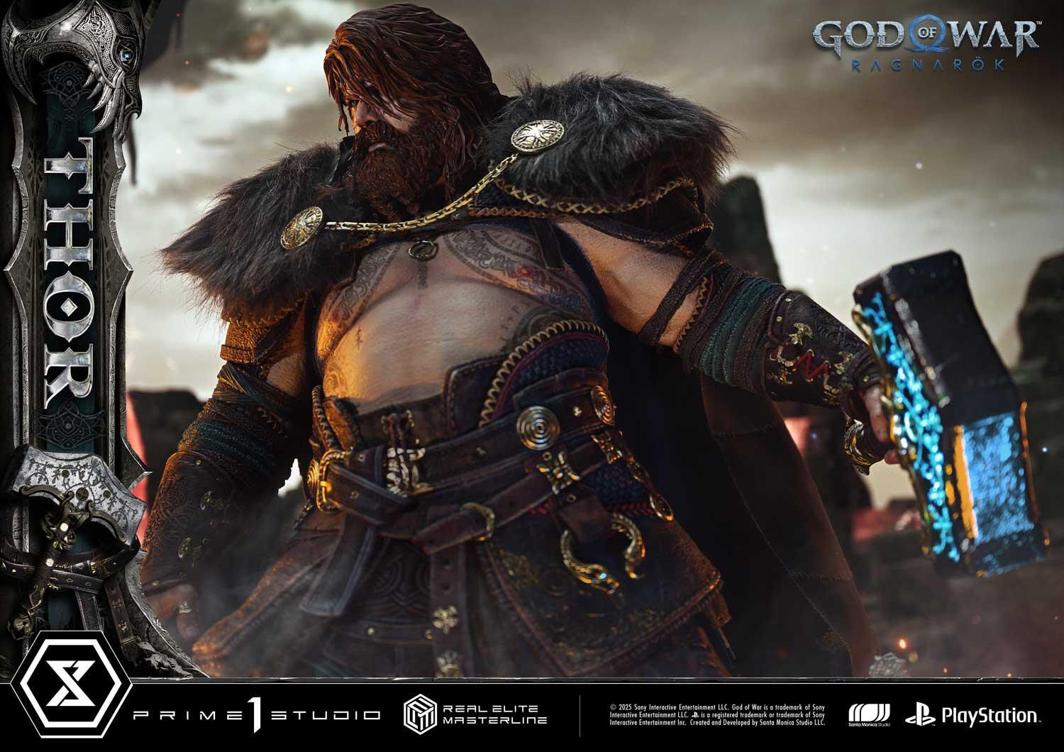 God of War Ragnarök - Thor - Real Elite Masterline  (REMGOW-02DXS) - 1/3 - DX Bonus Version (Prime 1 Studio) photo 4