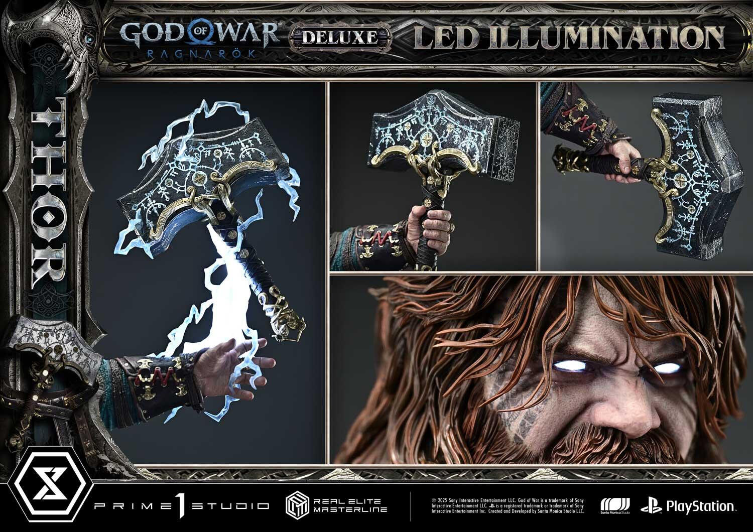 God of War Ragnarök - Thor - Real Elite Masterline  (REMGOW-02DXS) - 1/3 - DX Bonus Version (Prime 1 Studio) photo 9