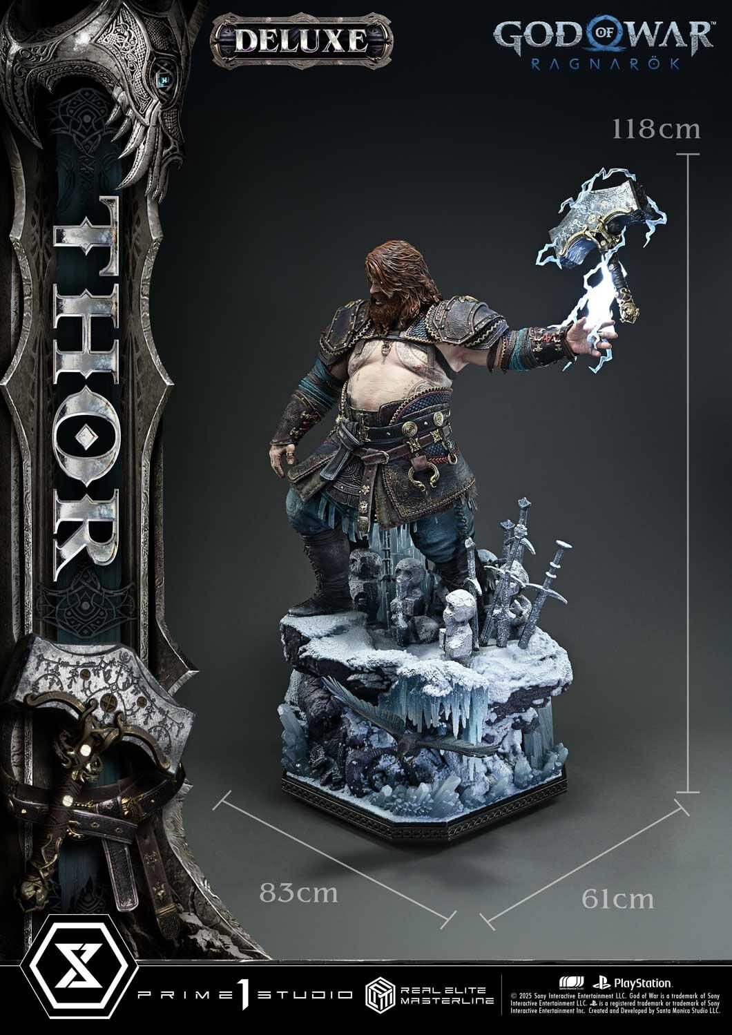 God of War Ragnarök - Thor - Real Elite Masterline  (REMGOW-02DXS) - 1/3 - DX Bonus Version (Prime 1 Studio) photo 10