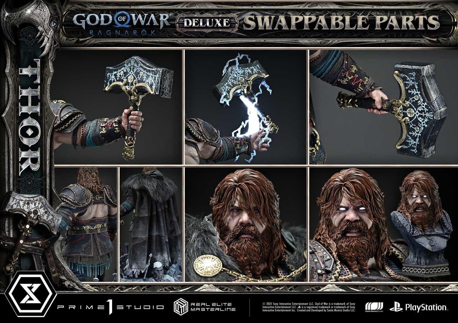 God of War Ragnarök - Thor - Real Elite Masterline  (REMGOW-02DXS) - 1/3 - DX Bonus Version (Prime 1 Studio) photo 21