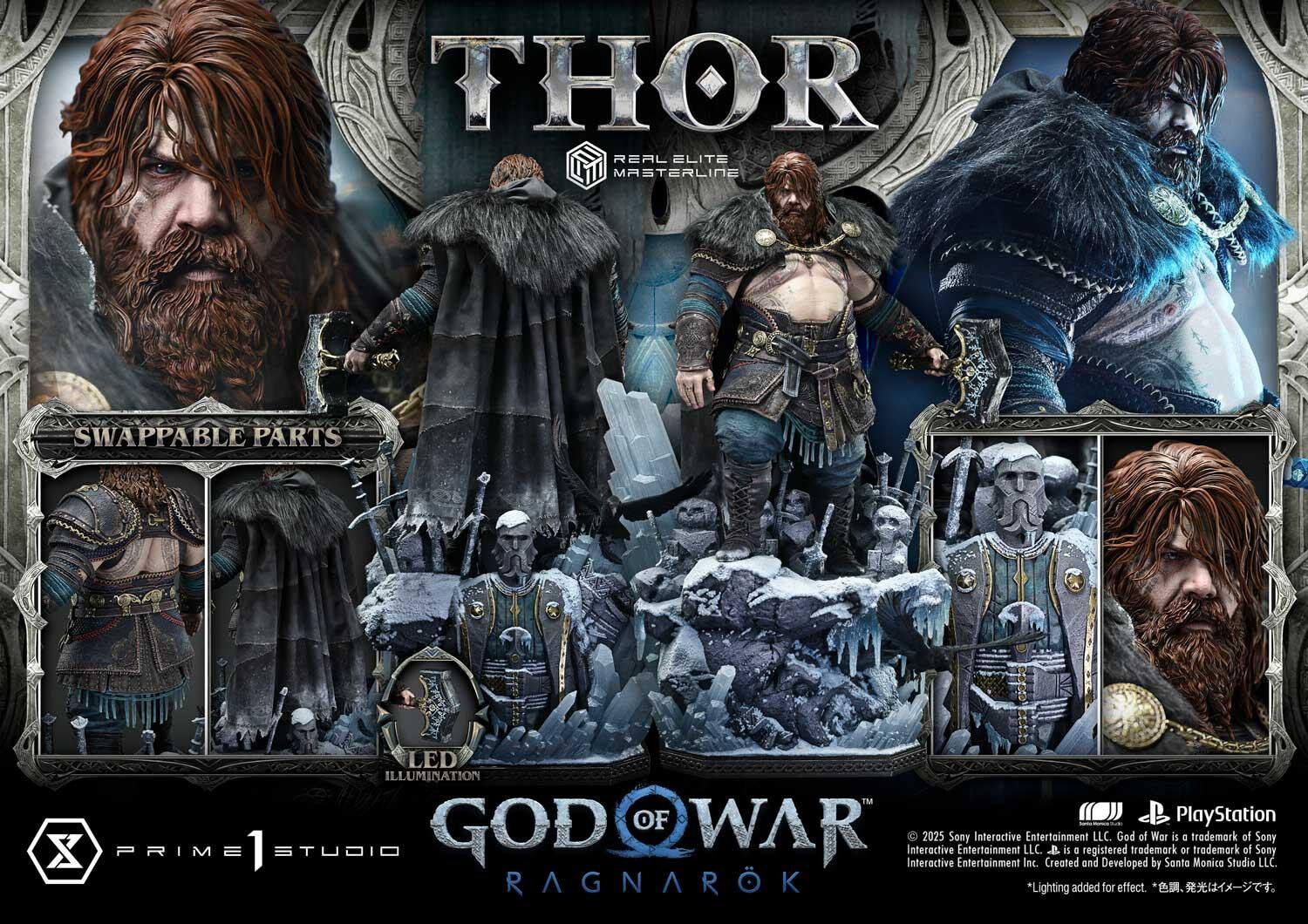 God of War Ragnarök - Thor - Real Elite Masterline  (REMGOW-02DXS) - 1/3 - DX Bonus Version (Prime 1 Studio) photo 40