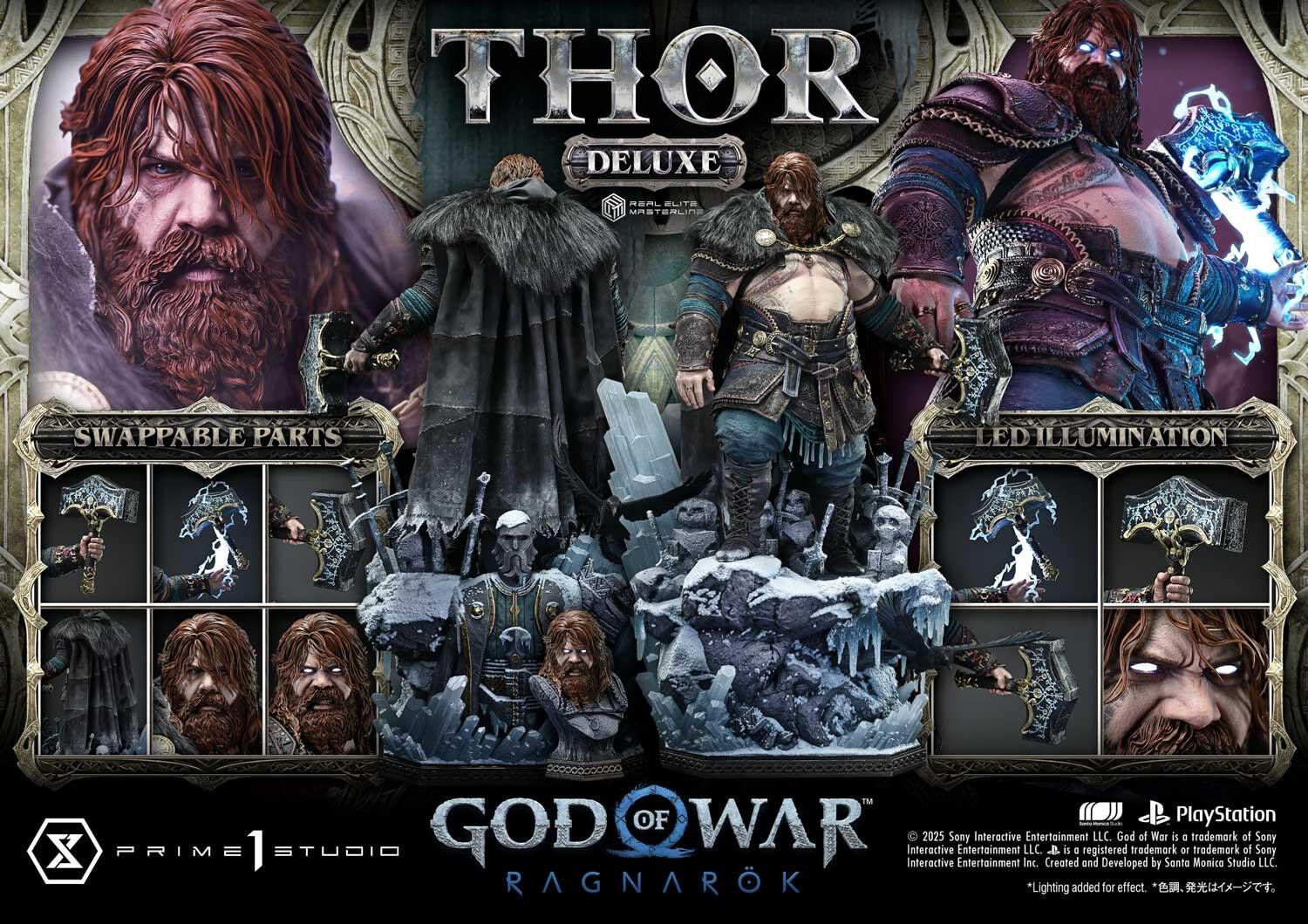 God of War Ragnarök - Thor - Real Elite Masterline  (REMGOW-02DXS) - 1/3 - DX Bonus Version (Prime 1 Studio) photo 80