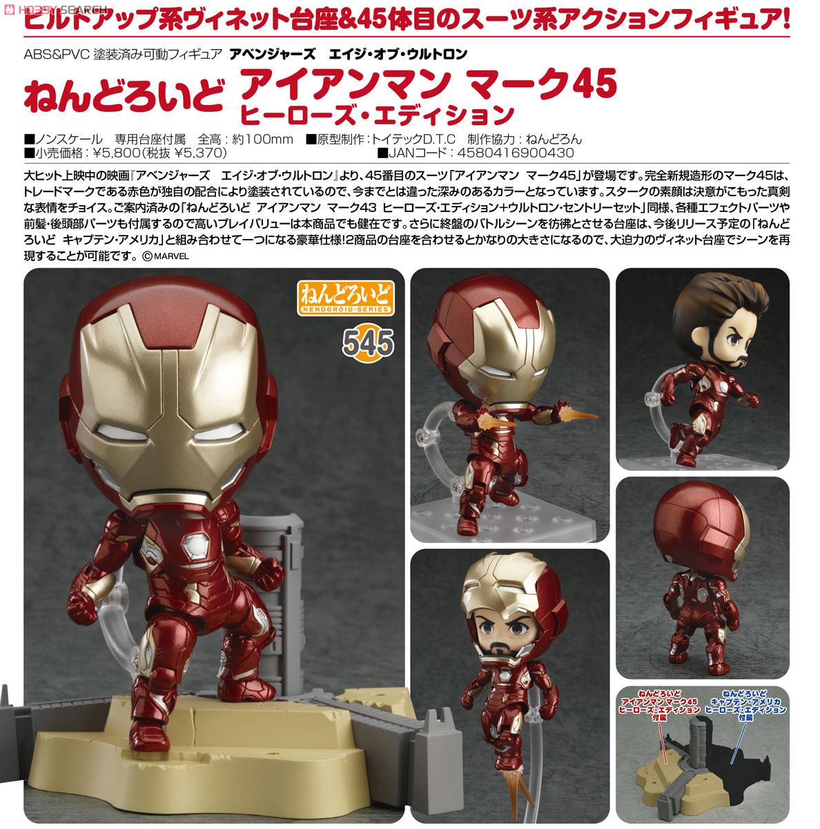 Avengers: Age of Ultron - Iron Man Mark XLV - Nendoroid  (#545) - Hero's Edition (Good Smile Company) photo 2