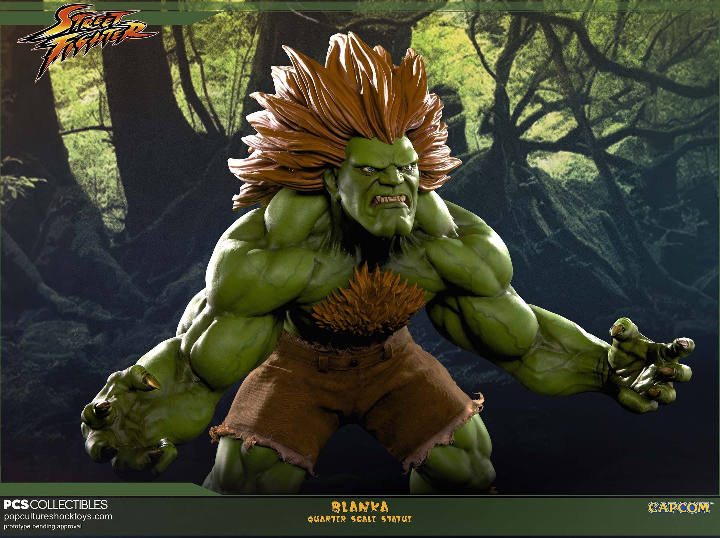 Street Fighter IV - Blanka - Mixed Media - 1/4 - Savage (Premium Collectibles Studio) photo 3