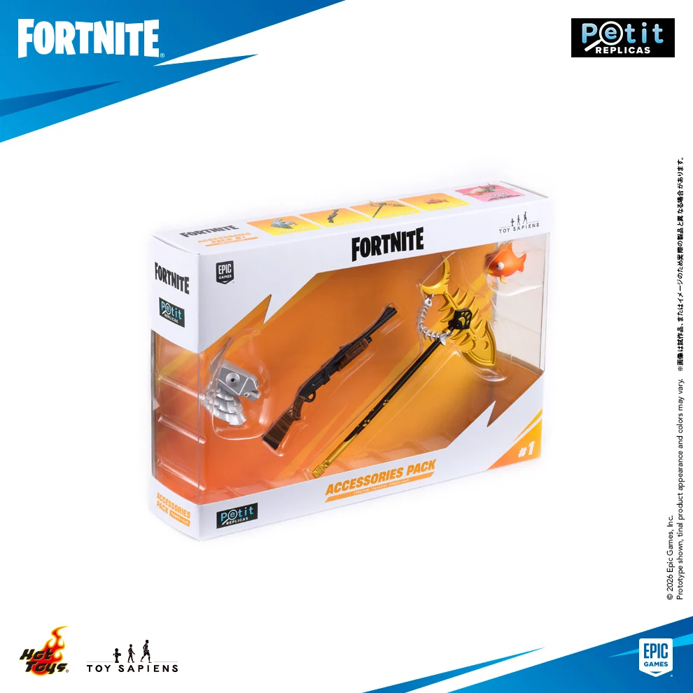 Fortnite - Petit Replicas  (#1) - Accessories Pack: Orange Flopper, Pump Shotgun, Gilded Filet, Prized Llama - 1/9 (Hot Toys, Toy Sapiens) photo 2