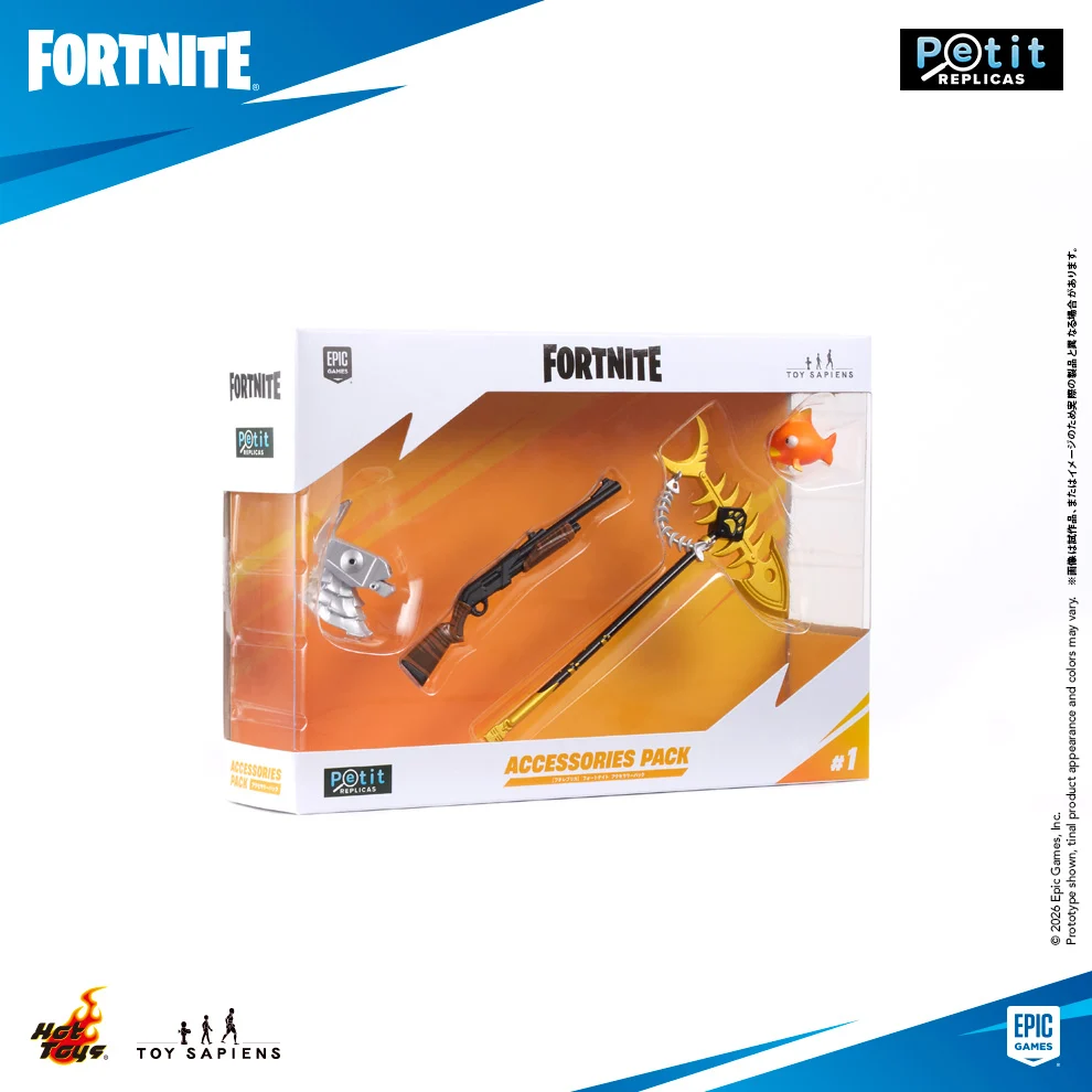 Fortnite - Petit Replicas  (#1) - Accessories Pack: Orange Flopper, Pump Shotgun, Gilded Filet, Prized Llama - 1/9 (Hot Toys, Toy Sapiens) photo 3