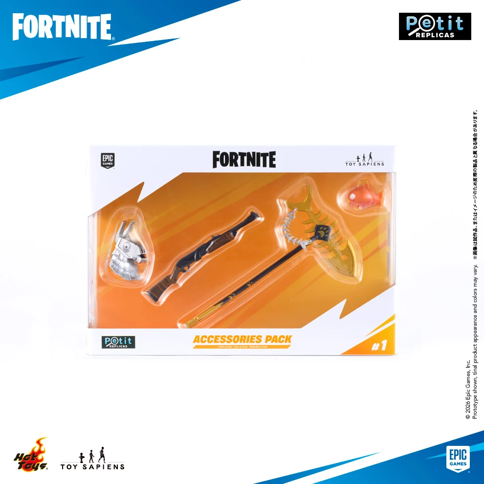 Fortnite - Petit Replicas  (#1) - Accessories Pack: Orange Flopper, Pump Shotgun, Gilded Filet, Prized Llama - 1/9 (Hot Toys, Toy Sapiens) photo 4