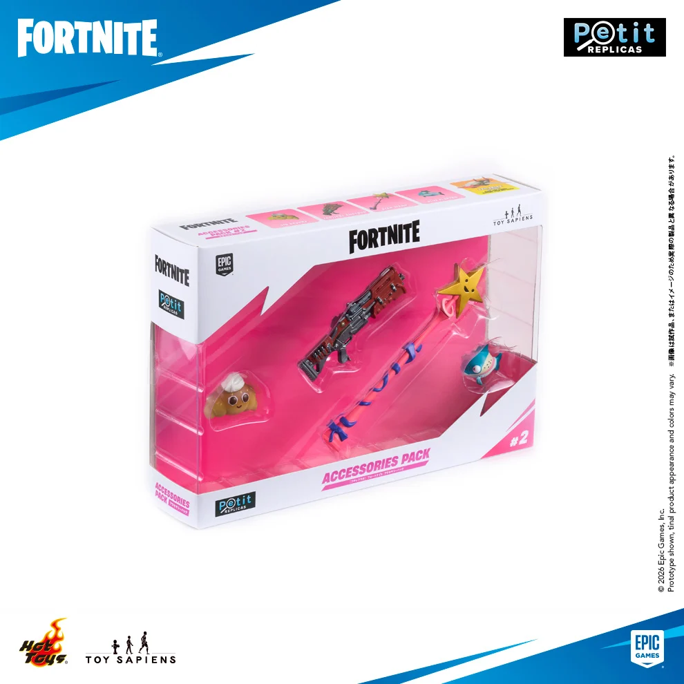 Fortnite - Petit Replicas (#2) - Accessory Pack: Blue Flopper, Tactical Shotgun, Star Wand, Sir Beurre (Hot Toys, Toy Sapiens) photo 2