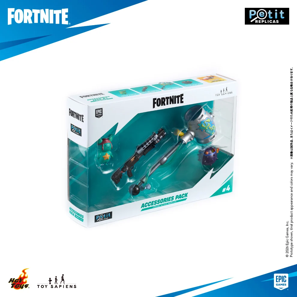 Fortnite - Petit Replicas (#4) - Accessory Pack: Molten Spicy Fish, Tactical Shotgun (High Tier), Party Animal, Guffie Stuffie (Hot Toys, Toy Sapiens) photo 2