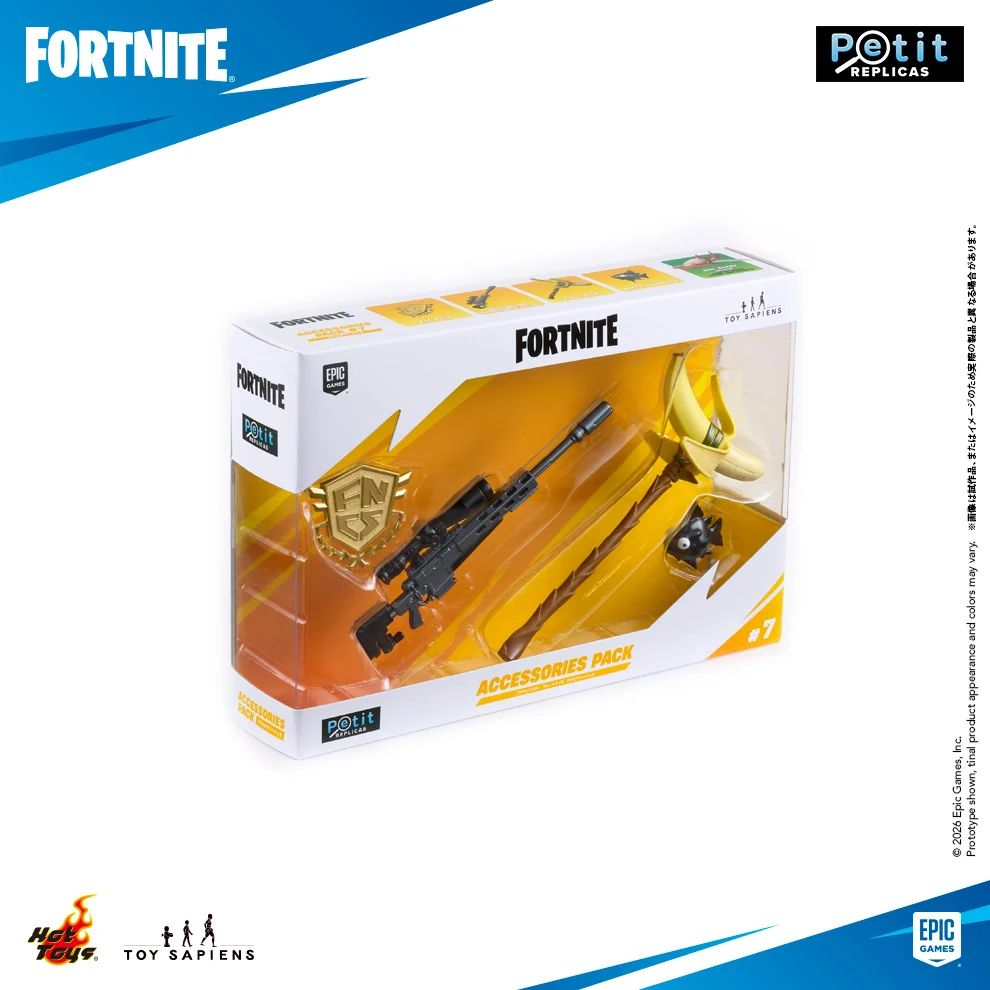 Fortnite - Petit Replicas (#7) - Accessory Pack: Black Slurpfish, Bolt-Action Sniper Rifle (High Tier), Peely Pick, The Gold (Hot Toys, Toy Sapiens) photo 2