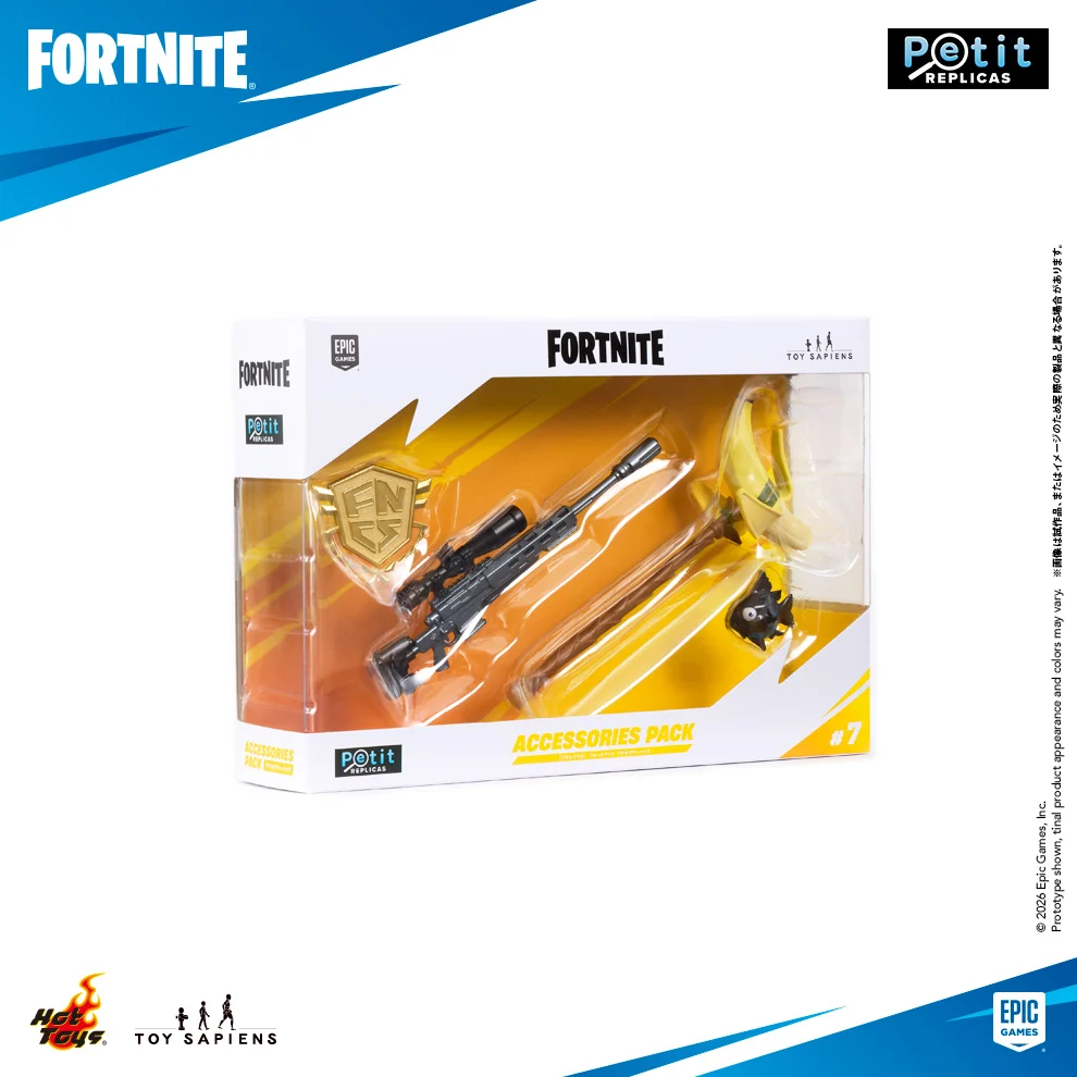 Fortnite - Petit Replicas (#7) - Accessory Pack: Black Slurpfish, Bolt-Action Sniper Rifle (High Tier), Peely Pick, The Gold (Hot Toys, Toy Sapiens) photo 3