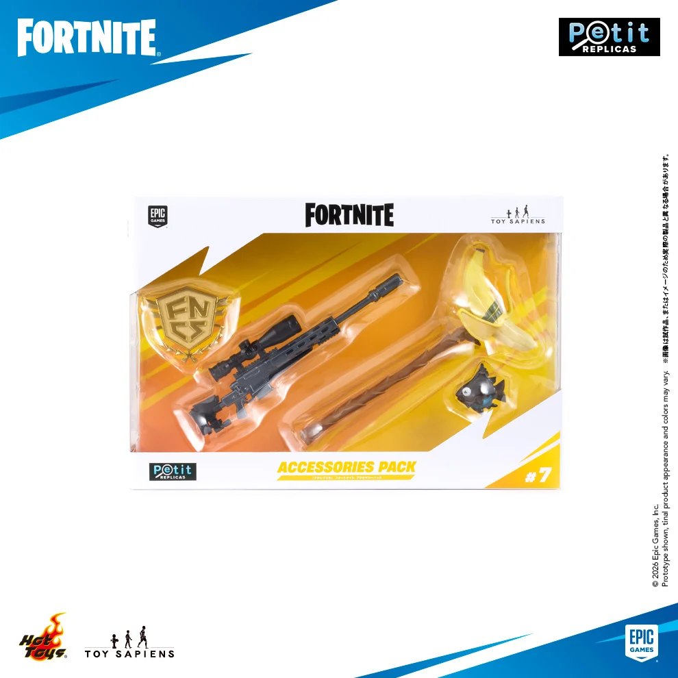 Fortnite - Petit Replicas (#7) - Accessory Pack: Black Slurpfish, Bolt-Action Sniper Rifle (High Tier), Peely Pick, The Gold (Hot Toys, Toy Sapiens) photo 4