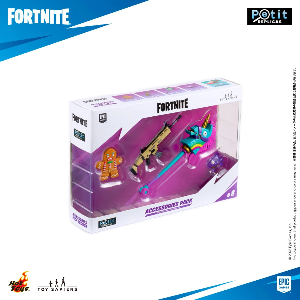 Fortnite - Petit Replicas (#8) - Accessory Pack: Purple Slurpfish, Assault Rifle (High Tier), Rainbow Smash, Mini Marauder (Hot Toys, Toy Sapiens) photo 2