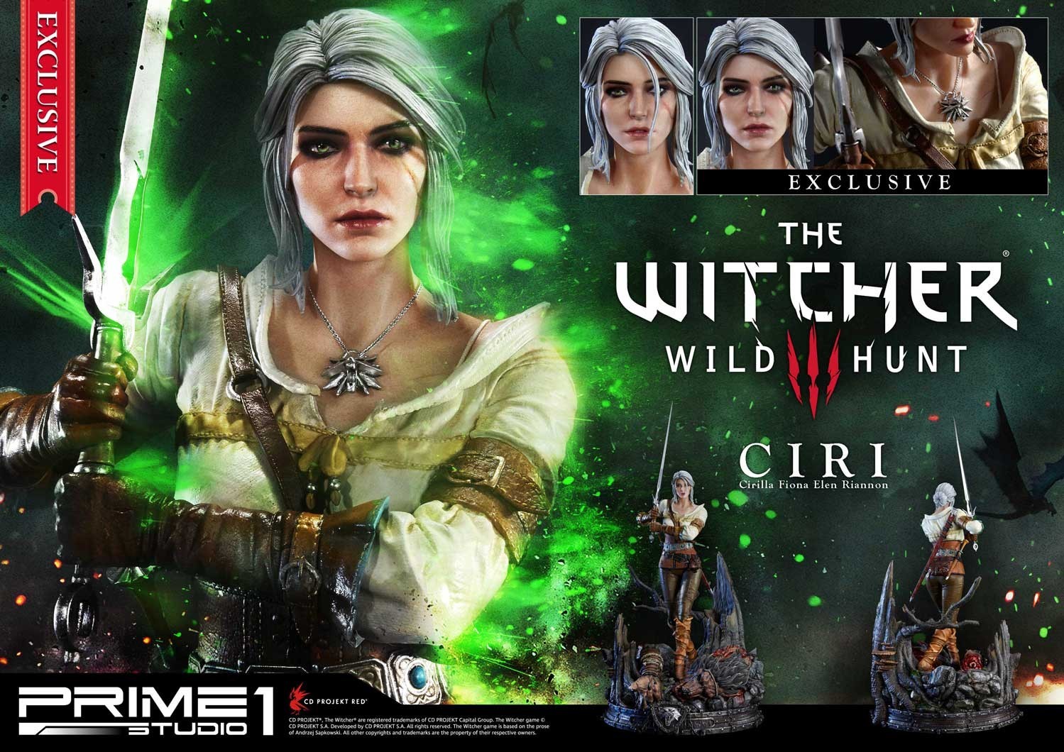 The Witcher 3: Wild Hunt - Ciri - Premium Masterline  (PMW3-03) - 1/4 (Prime 1 Studio) photo 8
