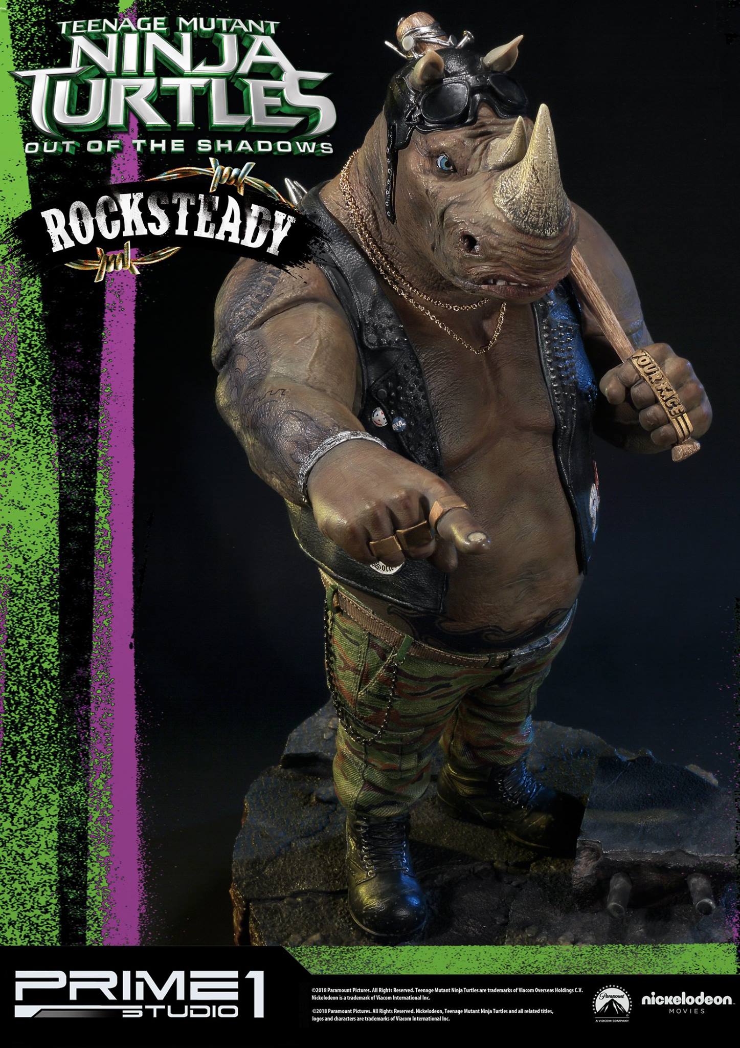 Teenage Mutant Ninja Turtles: Out of the Shadows - Rocksteady - Premium Masterline  (PMTMNT-02) - 1/4 (Prime 1 Studio) photo 8
