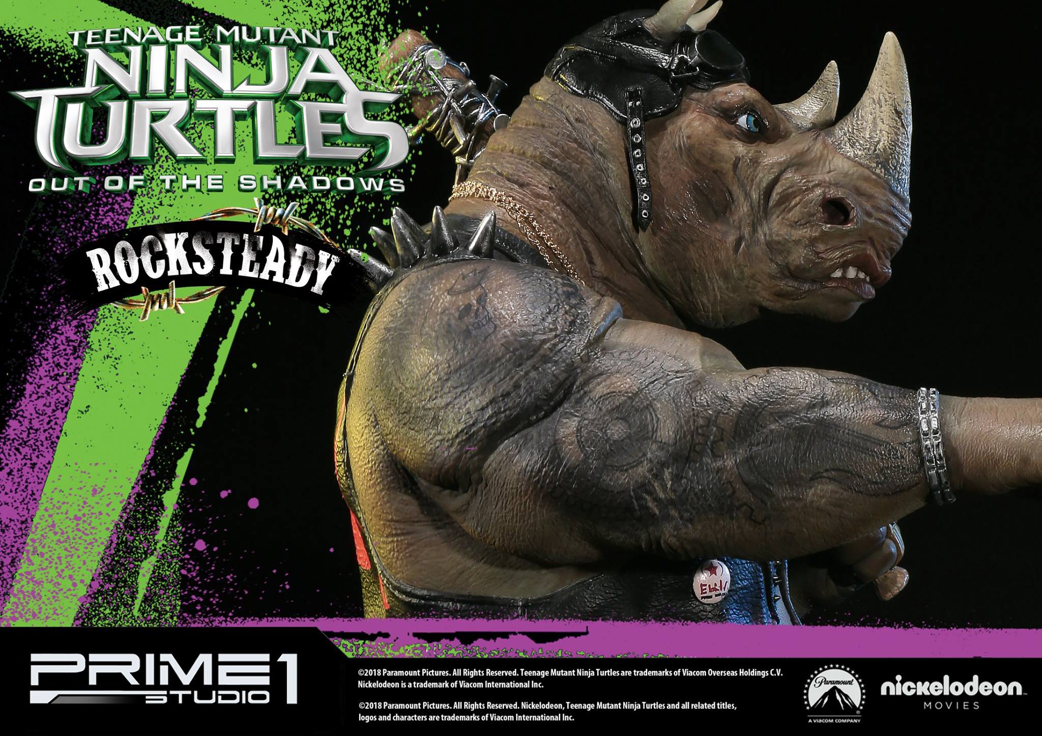 Teenage Mutant Ninja Turtles: Out of the Shadows - Rocksteady - Premium Masterline  (PMTMNT-02) - 1/4 (Prime 1 Studio) photo 11