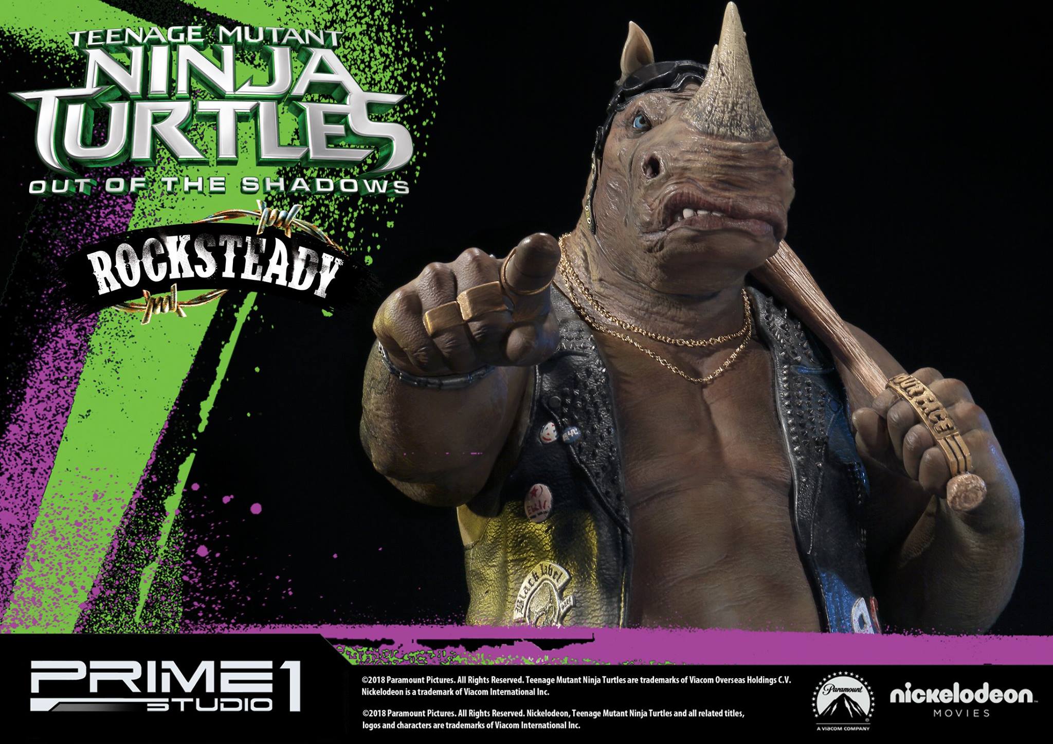 Teenage Mutant Ninja Turtles: Out of the Shadows - Rocksteady - Premium Masterline  (PMTMNT-02) - 1/4 (Prime 1 Studio) photo 14