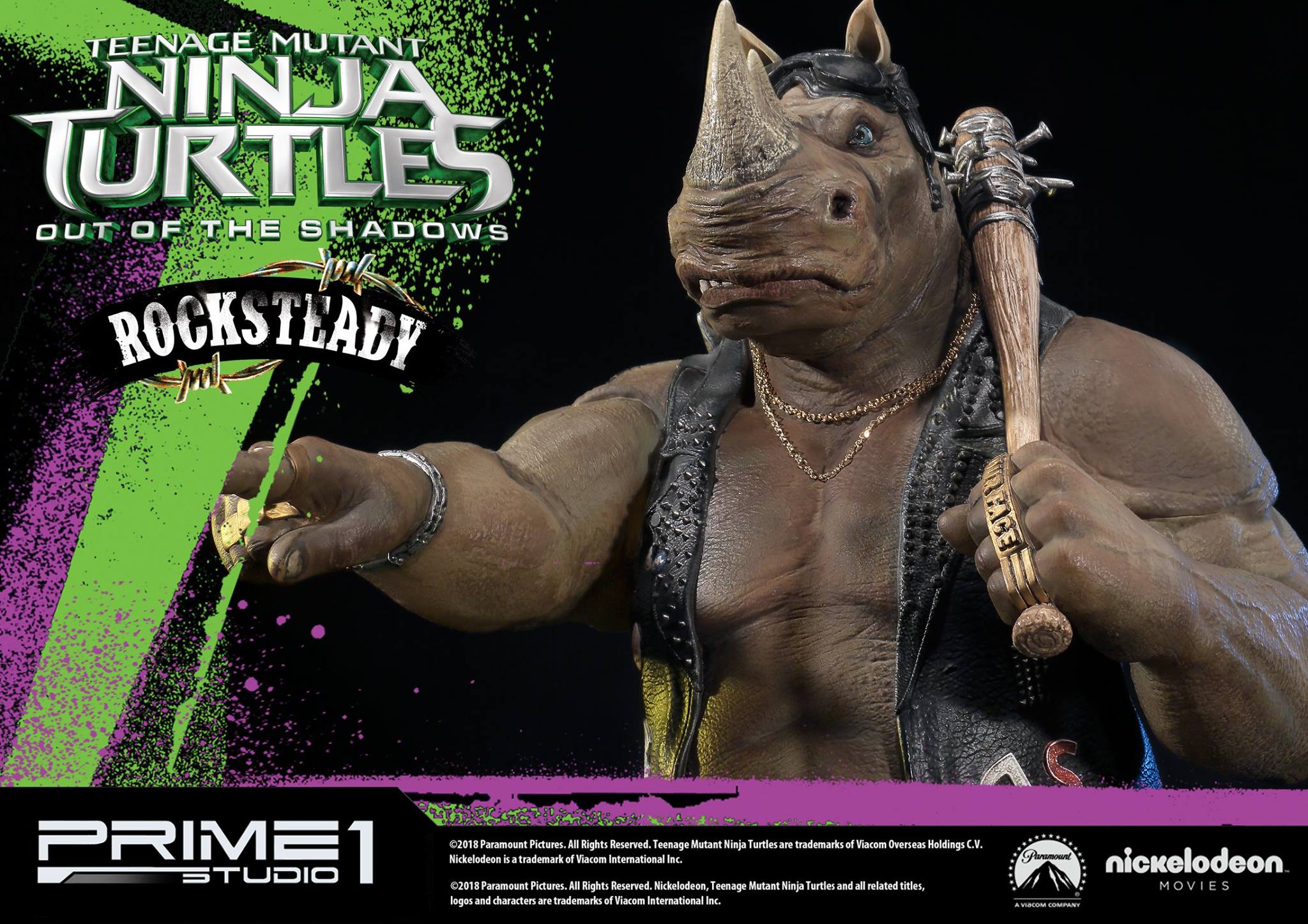 Teenage Mutant Ninja Turtles: Out of the Shadows - Rocksteady - Premium Masterline  (PMTMNT-02) - 1/4 (Prime 1 Studio) photo 15