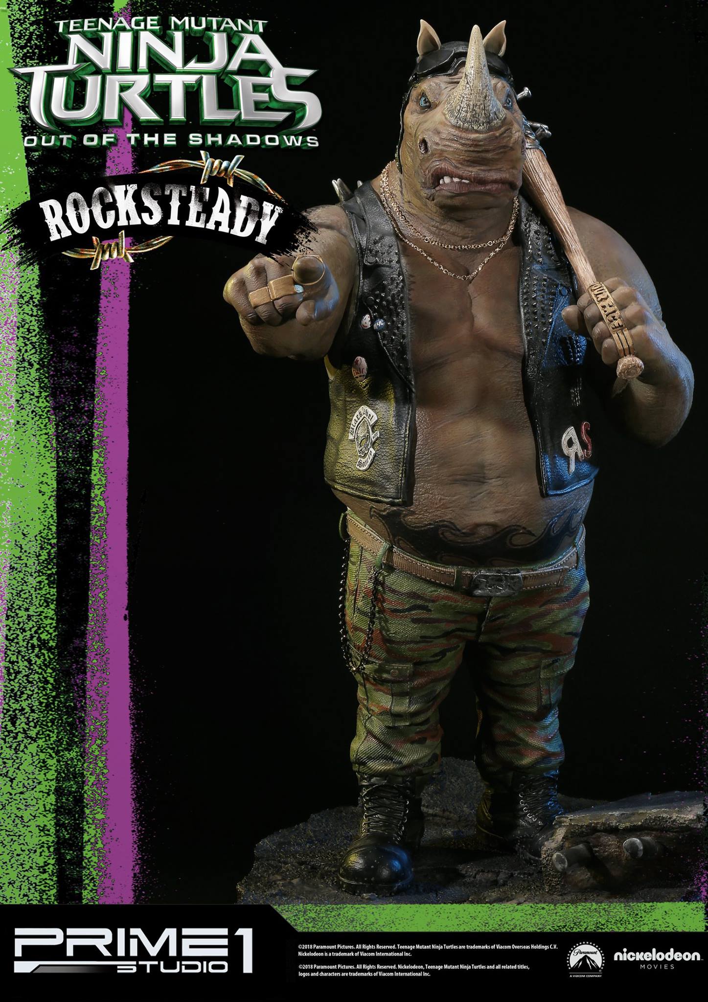Teenage Mutant Ninja Turtles: Out of the Shadows - Rocksteady - Premium Masterline  (PMTMNT-02) - 1/4 (Prime 1 Studio) photo 16