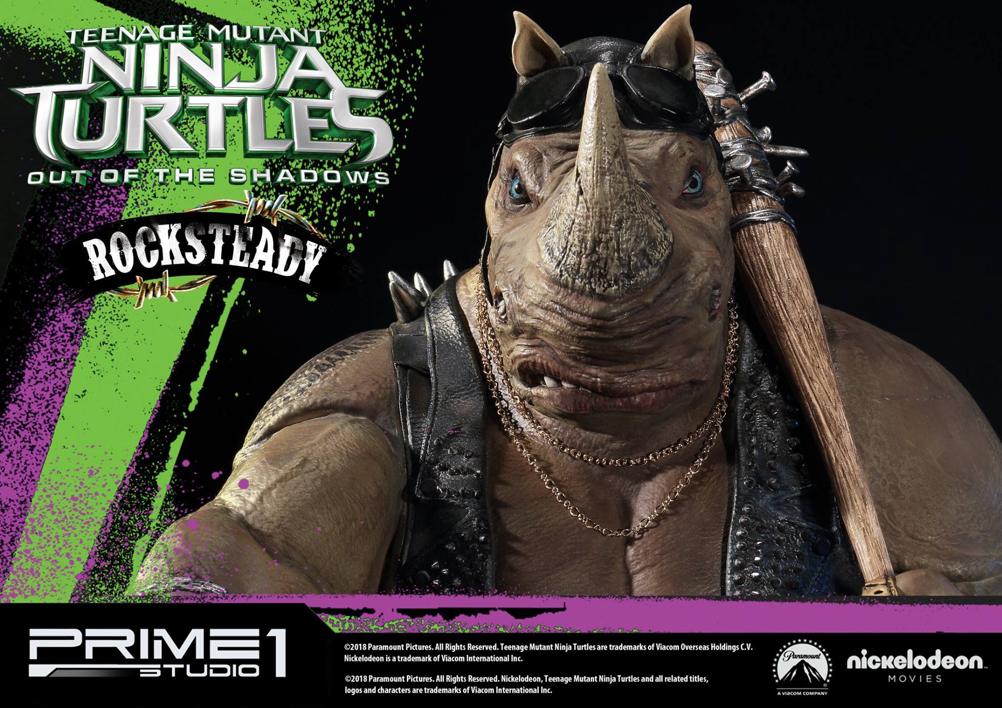 Teenage Mutant Ninja Turtles: Out of the Shadows - Rocksteady - Premium Masterline  (PMTMNT-02) - 1/4 (Prime 1 Studio) photo 17