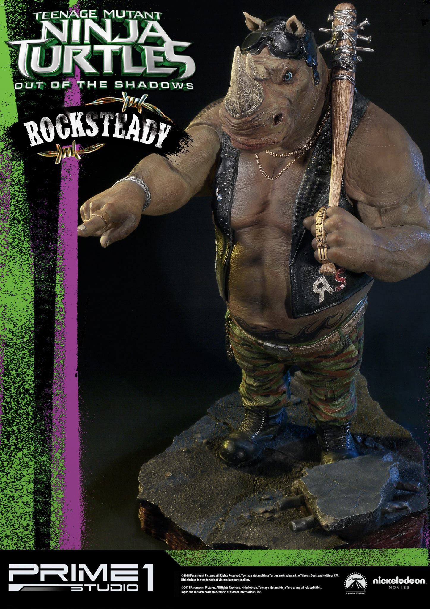 Teenage Mutant Ninja Turtles: Out of the Shadows - Rocksteady - Premium Masterline  (PMTMNT-02) - 1/4 (Prime 1 Studio) photo 19